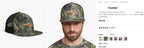Mens Hunting Hat Camouflage Structured Mesh Baseball Cap Adjustable Classic Mens Fishing Outdoor Sports Hat Breathable