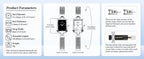 BERNY Square Women Wristwatch Luxury Fashion Quartz watches Minimalist Rectangle Mini Dial Stainless Steel Jewelry Women's Watch