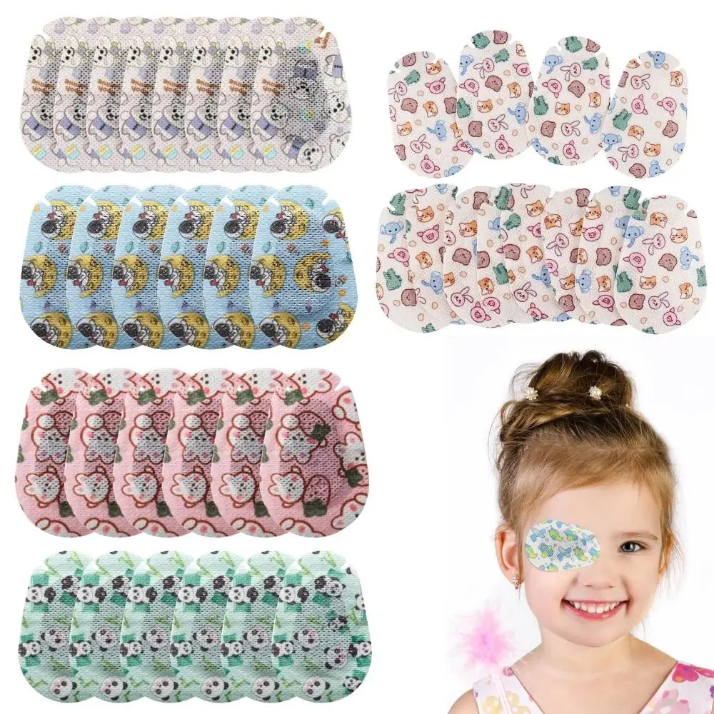 20Pcs Cartoon Pattern Kids Eye Patches Soft Skin-friendly Strabismus Treatment Patch Disposable Adhesive Vision Care Patch Secondary image