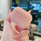 Winter Matte Corduroy Fabric Hook Earphone Case For Apple Airpods 1 2 3 4 Pro 3 2 Wireless Bluetooth Earphone Anti Scratch Cover