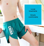 Fashion Loose Men's Underwear 100%Cotton Soft Mid Waist Arrow Pants Breathable Underpants Boys Large Size Boxer Shorts Sleepwear
