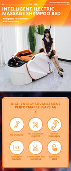 Luxury Electric Massage Head Spa Therapy Hair Salon Washing Shampoo Bed