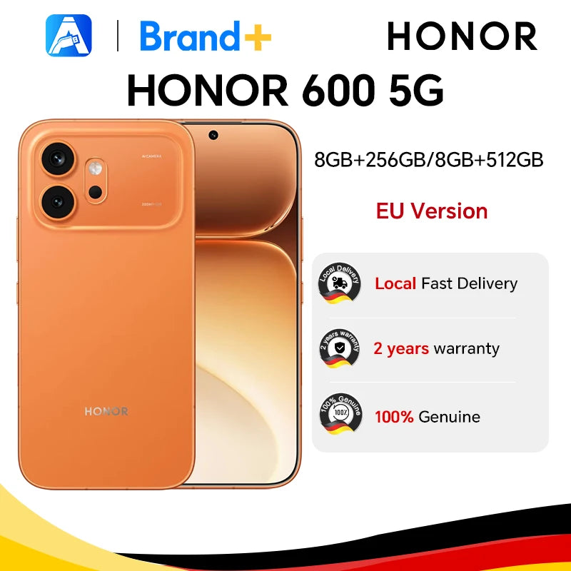 HONOR 600 5G,EU Version, 5G Smartphone, 200MP Ultra-clear Night Camera, OIS,6400mAh Battery,IP68 IP69 IP69K, 8000nits Ultra Bright Display,Dual Card