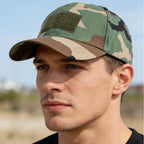 Men's Camouflage Tactical Baseball Cap With 3 Velcro Patches Military Camouflage Hat Cap For Outdoor Jugle Fishing Hiking Caps