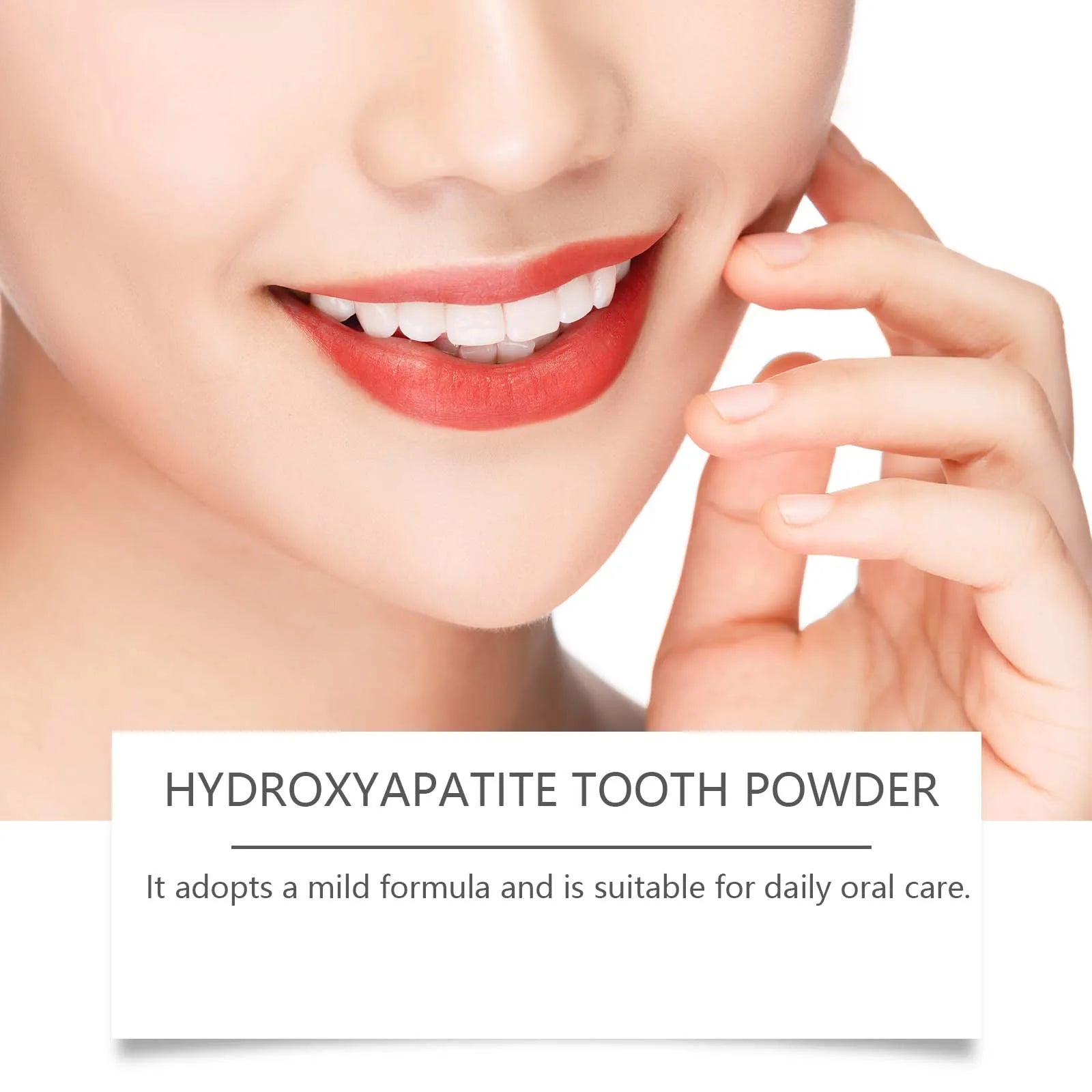 Oral Care Deep Cleaning Whitening Tooth Powder with 7.5% Hydroxyapatite - Remineralizing Cool Mint Enamel Repair Fresh Breath