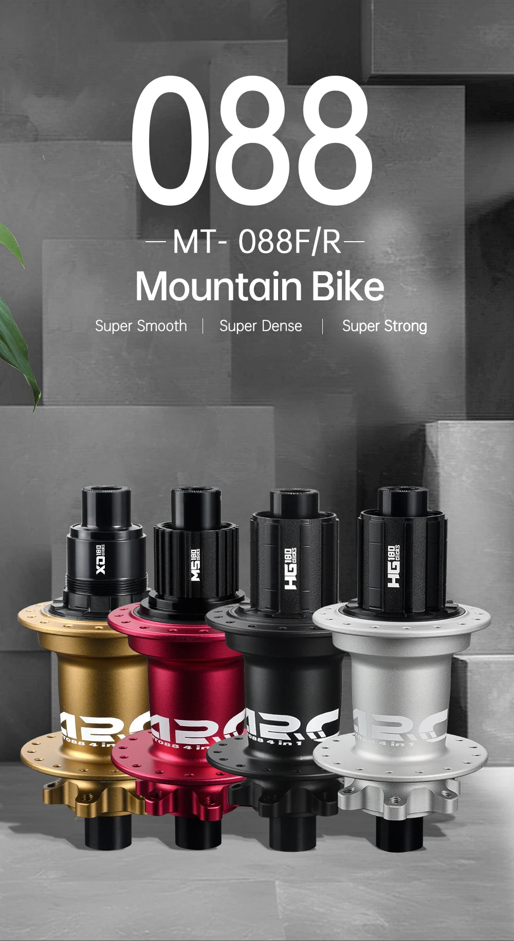 ARC MT088 MTB Hub 6 Pawls 180 Clicks Sealed Bearing Hub Front 9x100 15x100 Rear 10x135 12x142 Bicycle Cube 8 9 10 11 12 Speed