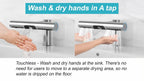 AIKE Airblade Tap Hand Dryer Automatic Bathroom Hand Washing and Drying Machine Washroom Faucets Air Tap Powerful Hand Dryer