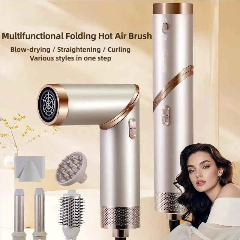 5 in 1 Handle Foldable Hair Dryer Portable Multifunctional Home Hair Dryer Negative Ion Hair Care Curling Iron Personal Styling Main image