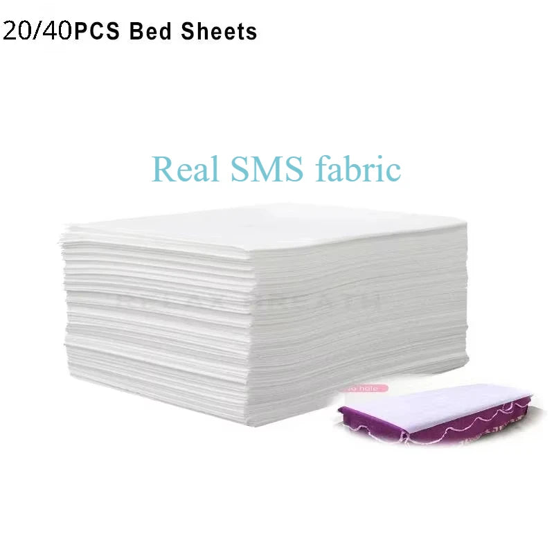 20/40Pcs Massage Waterproof Table Sheets Disposable Non Woven SPA Bed Cover Breathable wholesale 80x180CM for beauty salon hotel