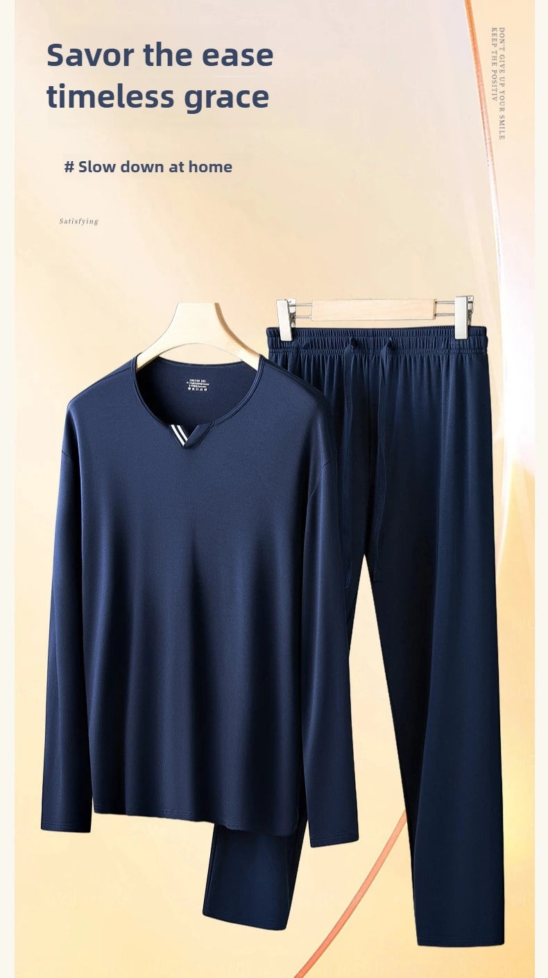 Men Pajamas Set Ultra Fine Tencel Modal Spring and Summer Comfort Loungwear Luxury Men Pajamas