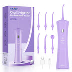Sejoy Portable Electric Oral Irrigator Dental Water Flosser 6 Jets 3 Modes Rechargeable Smart Dental Water Jet Teeth Cleaner