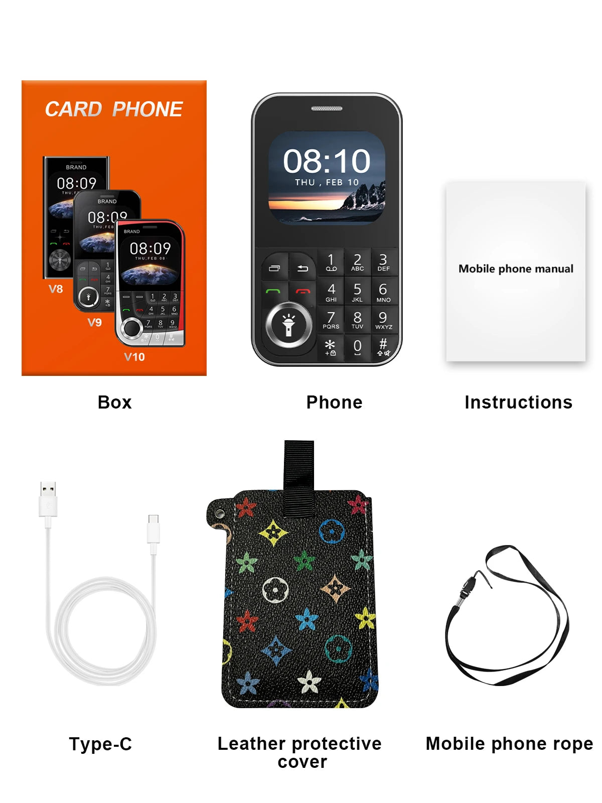 SERVO V9 Small Mobile Phone 2.01inch 2 SIM Cards Magic Voice FM Radio Torch Speed Dial 2G GSM Mini Keyboard Mobile Phone MP3 MP4
