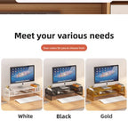 Height Adjustable Computer Stand Desk Monitor Laptop Cooling Rack Suspended Bracket Office Storage Solution