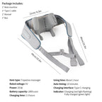 Foreverlily 26W Brushless Motor Neck And Shoulder Massager Wireless Shoulder And Back Kneading Massage Shawl Neck masajeador