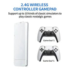 4K HD 64G Video Game Console: M15 Game Stick with 40000+ Classic Arcade Games, Dual Wireless Gamepads Two-Player TV System