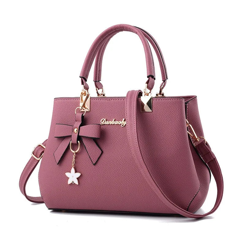 New Korean version trendy autumn and winter bow women's bag portable shoulder bag messenger bag killer bag mother bag large capa