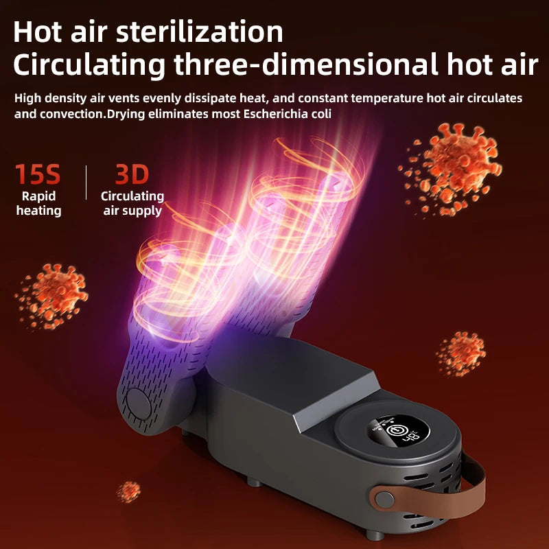 New 150W High Power Foldable Electric Shoe Dryer with Intelligent Timer Fast Drying Socks Glove Boot Heater Household Shoe Dryer