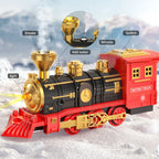 Electric train toy set, car, railway, steam locomotive engine, die-casting model, educational game, children's and boys' toys