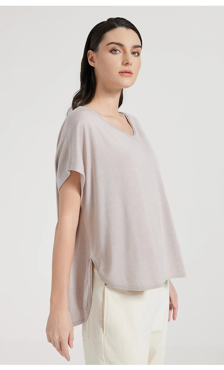 BC1095 Luxury Women's Clothing Silk Woolen Ladies Clothes loose Merino Wool Vest Sweaters For Woman