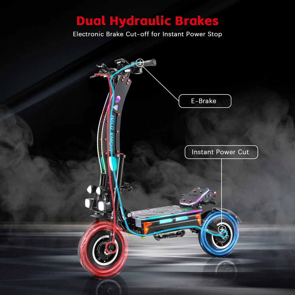 HALO KNIGHT T107Max 72V 8000W Adult Electric Scooter Fast 120km/h Electrical Scooter Powerful Dual Motors Escooter Top E-scooter