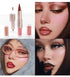 Black Brown Tapered Lip Liner Contour Pencil Double Head Mirror Plumping Lip Glaze Crystal Lip Gloss Sexy Red Lips Tint Makeup