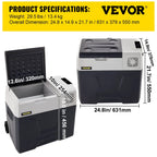 VEVOR 15L-55L portable small refrigerator car refrigerator car truck mini cooler, suitable for driving, traveling, and home use