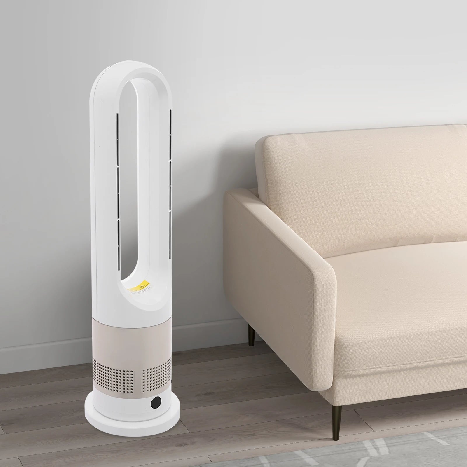 Year-Round Dual Mode Cooling Heating Tower Fan W/Remote 1200W Heater 8 Speeds 9H Timer 80° Oscillation Safe Bladeless Secondary image