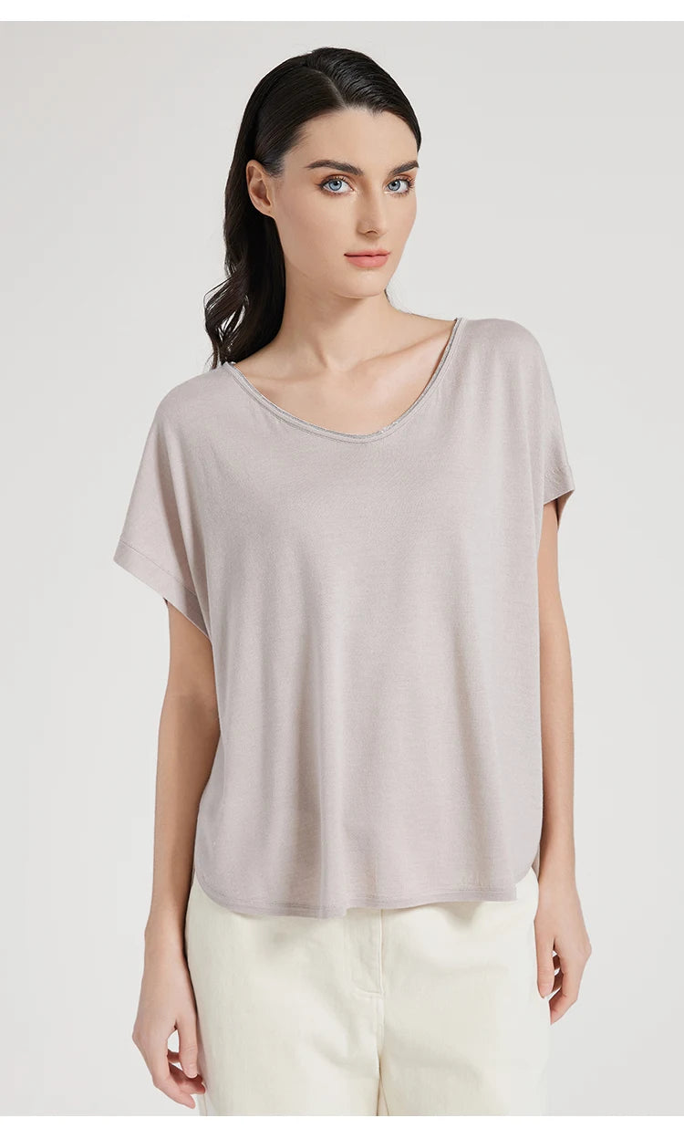 BC1095 Luxury Women's Clothing Silk Woolen Ladies Clothes loose Merino Wool Vest Sweaters For Woman