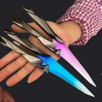 Tactical Shooter Foldable Butterfly Blade - 3D Engraved Collectible Toy Portable Melee Gear for Cosplay/Gaming Accessory Gifts