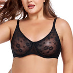 Plus Size Womens Bras Lace Underwire BH B-E Cup Comfortable & Alluring Lingerie