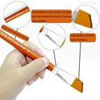 13 Pcs Long Handle Artist Paint Brush Set, 4 Tip Shapes :Pointed/Flat/Angled/Filbert for Multi-Media Art & Craft,Wooden Handle