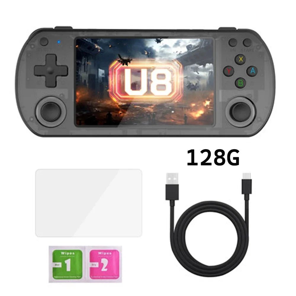 U8 Retro Handheld Game Console Linux System 4.0 Inch IPS Screen R35s Pro Portable Pocket Video Game Player