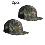Mens Hunting Hat Camouflage Structured Mesh Baseball Cap Adjustable Classic Mens Fishing Outdoor Sports Hat Breathable