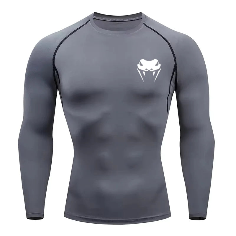 Men Compression Shirt Short Long Sleeve Quick Dry | All Season Workout Top for Gym Running Fitness UV Protection