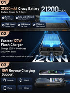 Ulefone Armor 29 Pro 5G AI Rugged Phone 6.67" 120Hz Up to 32GB RAM 512GB ROM 21200mAh 120W 64MP Night Vision Mobile Phone
