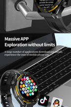 2026 New Smartwatch, Wireless Call, AI Voice, 40+ Sports Modes, Outdoor Fitness, Long Battery, Music & Message Alert, Unisex Gif