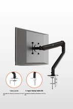 Adjustable display robotic arm for 17 to 32 inches heat dissipation desktop computer monitor stand