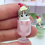 In Stock New Mofusand Cat Pudding Cold Drink Pendant Mini Figures Blind Box Anime Figures Ornaments Dolls Birthda Xmas Gifts Toy
