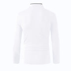 2025 New Men's Casual and Fashionable Solid Color Long Sleeved Stand Up Collar T-shirt Summer Versatile and Comfortable Top