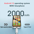 UNIWA Q333 4G Full Bands MINI Smartphone Android 3GB+64GB Mobile Phone 2000mAh Face ID WhatsApp GPS Small Phone Support TF Card