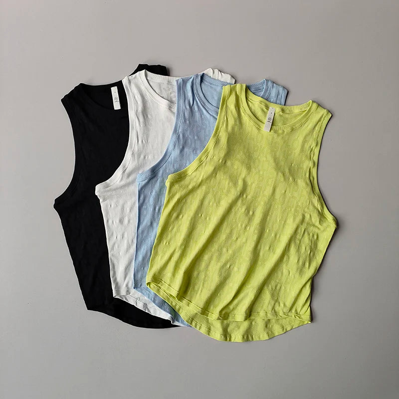 New Sleeveless Pilates Sports Blouse for Women's Summer Thin Vest Fitness Quick-drying Sleeveless Yoga Shirts Top Loose Suit Main image