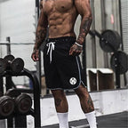 Summer Sports Shorts Breathable  Mesh Men's Drawstring Elastic Pants Running Training Pants Outdoor Fitness Jogging Straight