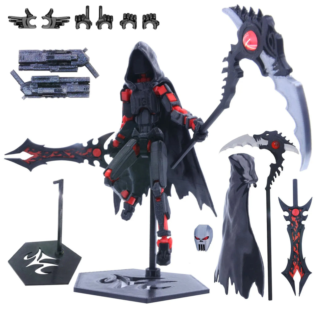 T13 Action Figure 3D Printed Multi-Jointed Movable Titan 13 Lucky Dummy Nova Robot Action Figure Desktop Assembly Completed Gift