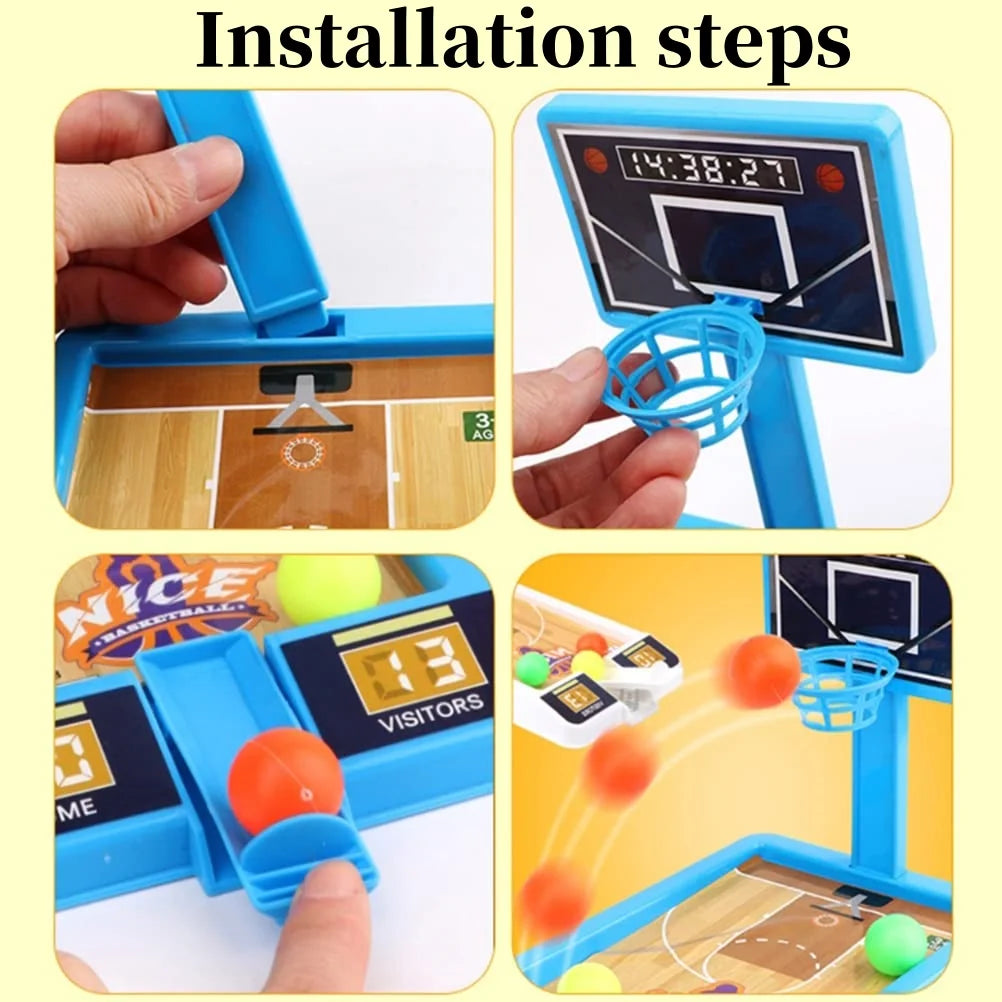Mini Basketball Finger Shooting Board Game Machine Party Table Interactive Sports Game Parent Child Boy Girl Children Desktop