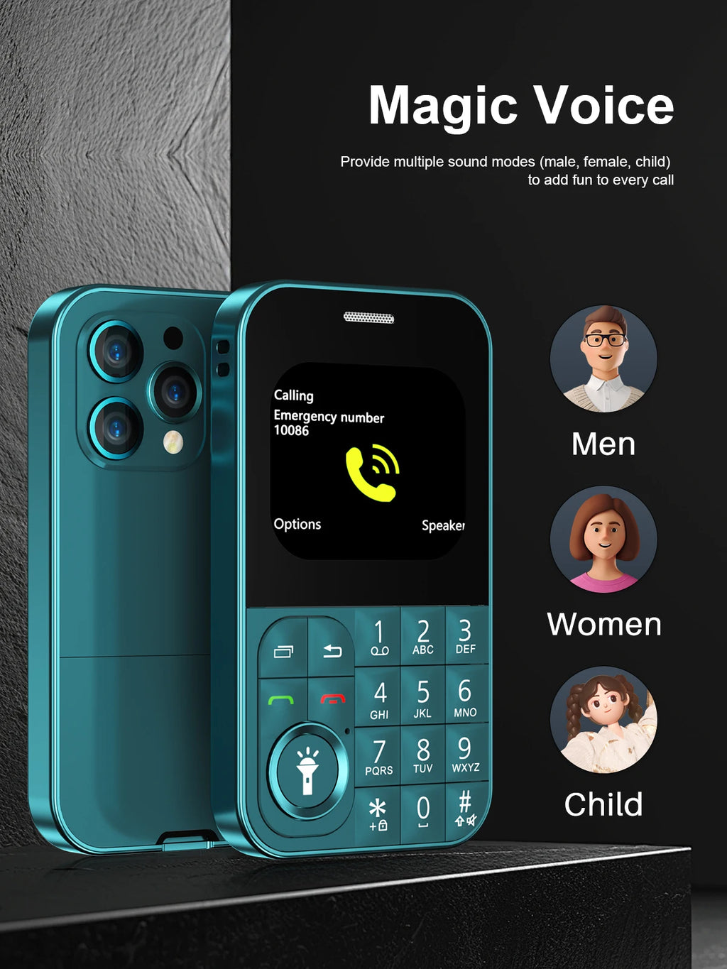 SERVO V9 Small Mobile Phone 2.01inch 2 SIM Cards Magic Voice FM Radio Torch Speed Dial 2G GSM Mini Keyboard Mobile Phone MP3 MP4