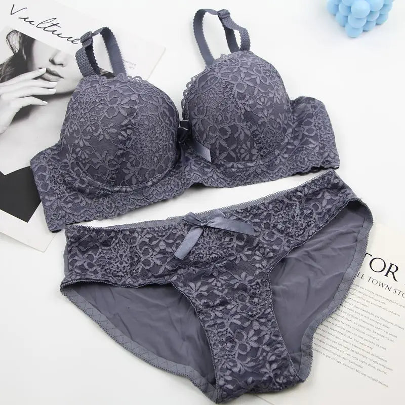 DaiNaFang New Sexy Bras Set Push Up Underwear For Women Adjustable Breathable Design Sweat Absorbing Upper Tray BC Cup Lingerie