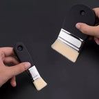 Oil Painting Nylon Pen Set Gouache Acrylic 3 Pcs Small/Medium/Large Sizes Flat Head Brush Wood Handle Painting Tools for Fine