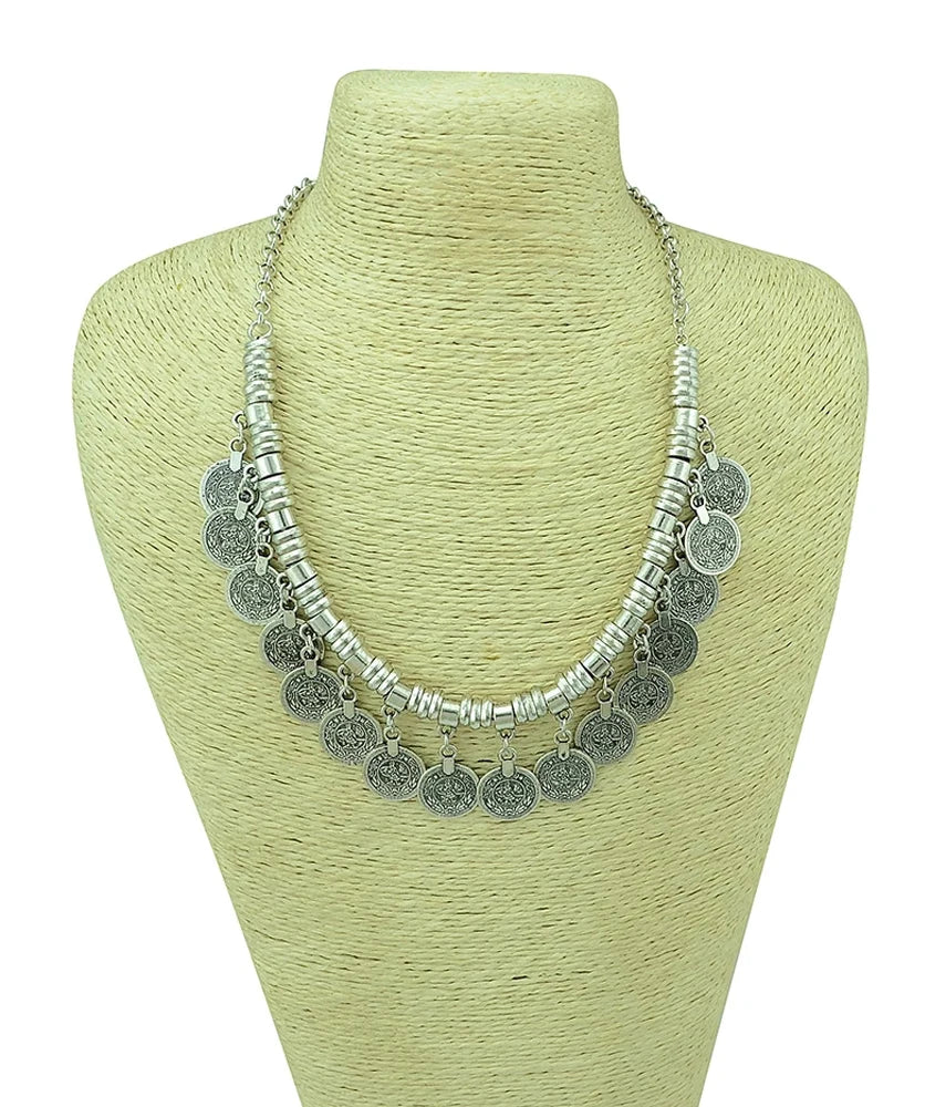 Multi-style Vintage Coin Choker Necklace for Women Boho Afghan Ethnic Gypsy Native Tribal Dress Turkish Pakistan Indian Jewelry