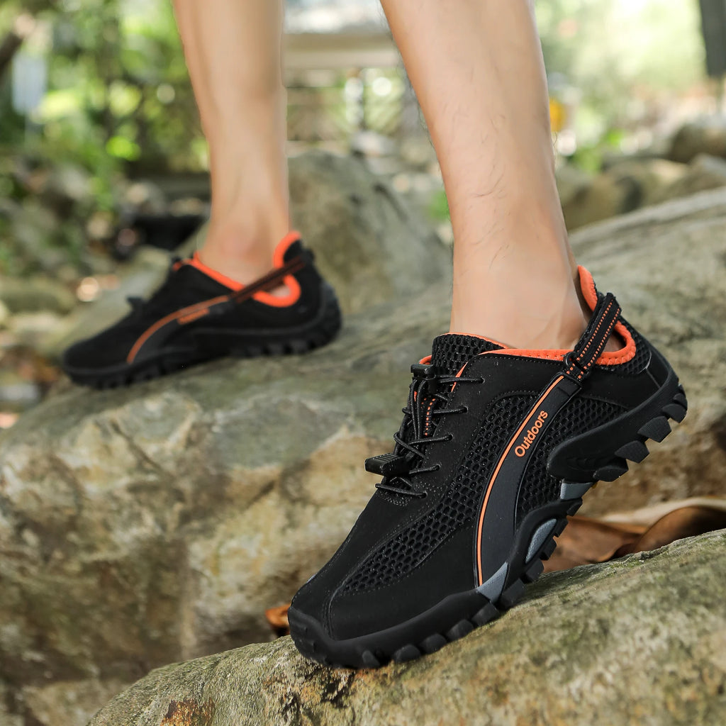 FANCYLEE Women's Hiking Shoes Breathable Mesh Trekking Sneakers Outdoor Lightweight Anti-Slip Mountain Climbing Shoes EU 36-42