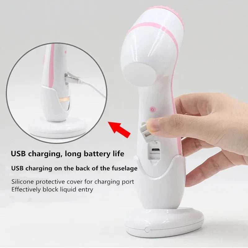 NEW Cleansing Brush Sonic Nu Face Rotating Cleansing Brush Galvanica Facial Spa System Can Deeply Clean and Remove Blackheads